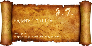 Hajdú Tullia névjegykártya